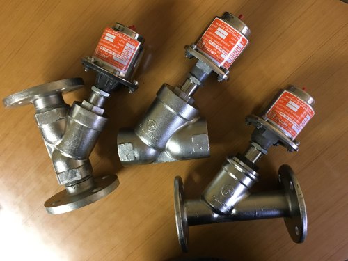 Stainless Steel Pneumatic Angle Valve, For Industrial, Size: 50 Nb To 100 Nb