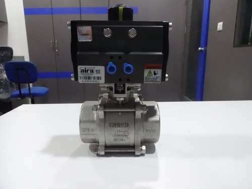 Flanged End Pneumatic Ball Valve, For Industrial, Model Name/Number: De