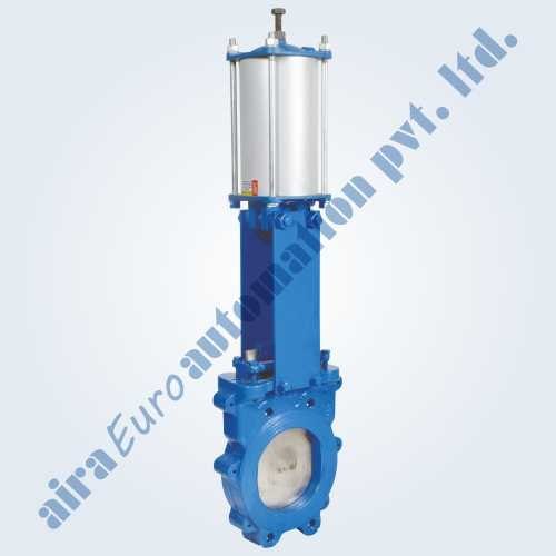 Pneumatic Cylinder Knife Edge Gate Valve, Model: KNG, Size: 2 To 24