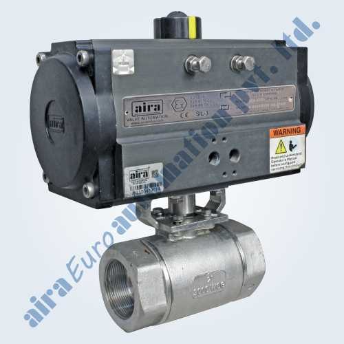 3 Piece Pneumatic High Pressure Ball Valve, Model: WOG