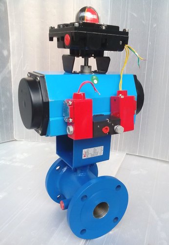 Flanged End Water Pneumatic Jacketed Ball Valve, Automation Grade: Semi Automatic, Size: 10 To 15 Inch