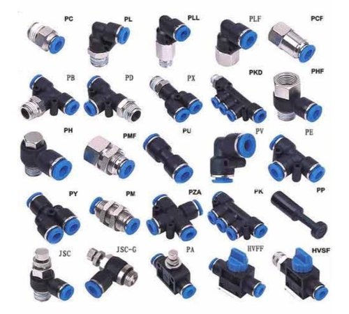 Plastic, Metal Pneumatic One Touch Fittings