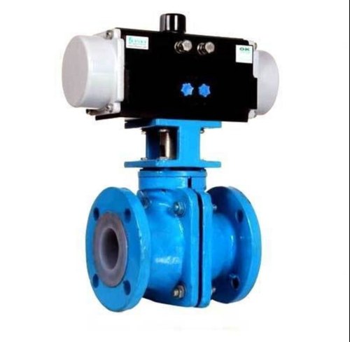 Pneumatic FEP / PFA Lined Floating Ball Valve