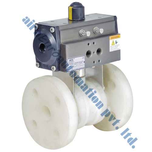 Pneumatic Polypropylene Ball Valve, Model: BFS - Screwed & BPF - Flanged