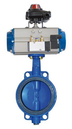 Butterfly Valve With Pneumatic Actuator, Size: 1.1/2 To 16 Inch