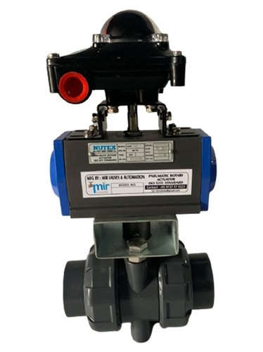 Pneumatic Rotatory Actuator Ball Valve, Size: 40mm