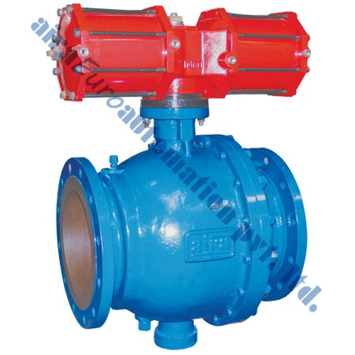 Pneumatic Spring Loaded Trunnion Mounted Ball Valve As Per API 6D