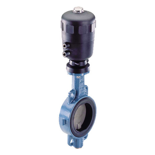Solenoid Black Pneumatic Double Acting Butterfly Valve, Size: 2 - 18