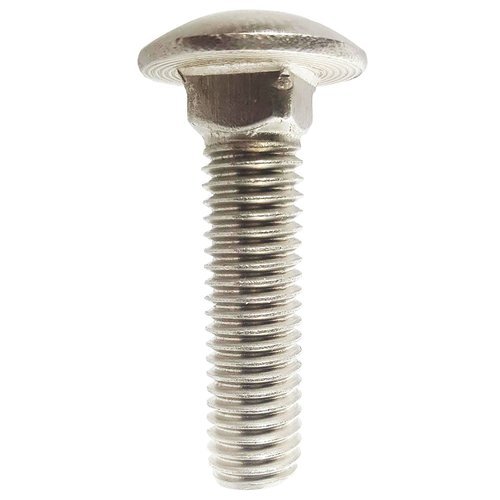 Mild Steel Polished Carriage Bolt, Packaging Type: Box