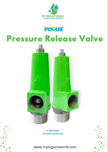 Porus Pressure Release Valve Male Thread Connection