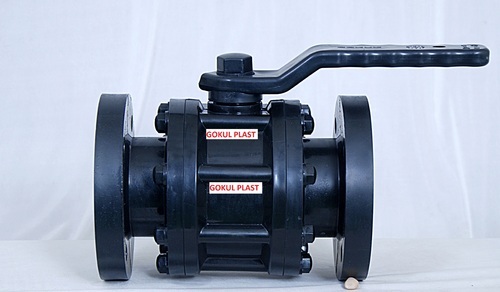 Gokul PP Black Flange End Ball Valve, Size: 15 To 315 Mm