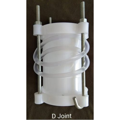 White and Blue PP D Joint, for Pipe Line Installation, Size: 2 inch