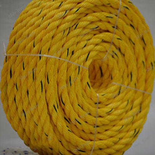 Yellow And White Polypropylene Ropes, For Industrial And Rappelling