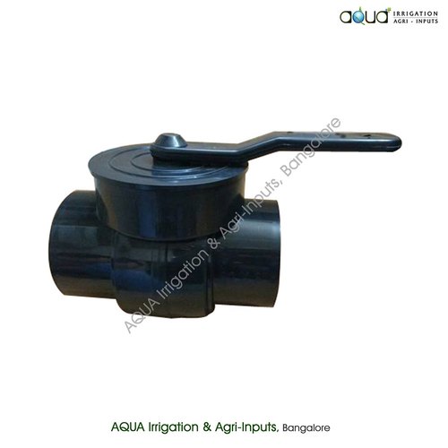 Black PP Solid Ball Valve, Plain, Size: 1.25 Inch