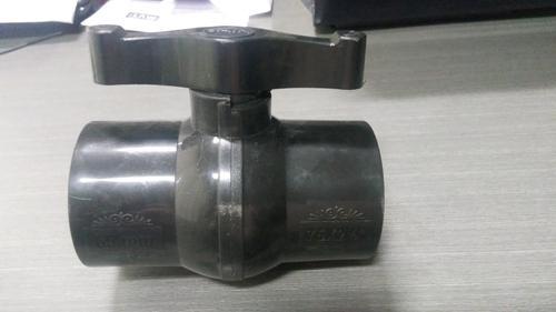 White, Red Pp Solid Ball Valve