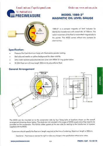 Precimeasure MAGNETIC OIL LEVEL GUAGE