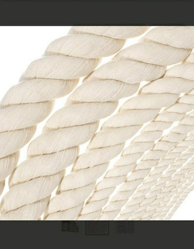 Soni Handicraft Off White Twisted Cotton Rope, Diameter: 5-10 mm