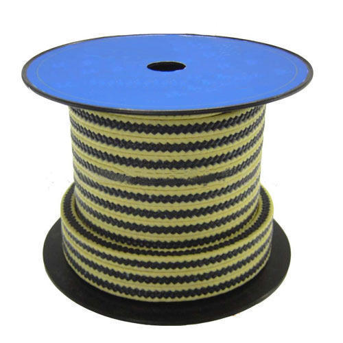 Black and Yellow PTFE Aramid Packing Rope, For Industrial, Standard