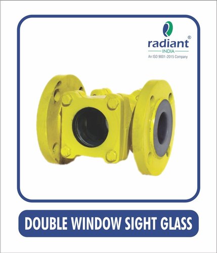 PTFE/FEP/PFA Lined Double Window Sight Glass, Size: 15NB To 200NB