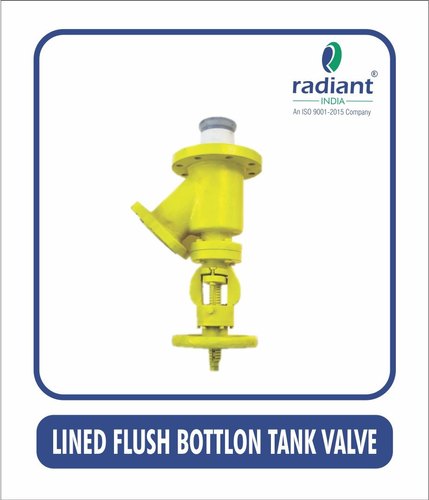 PTFE/FEP/PFA Lined Flush Bottom Tank Valve