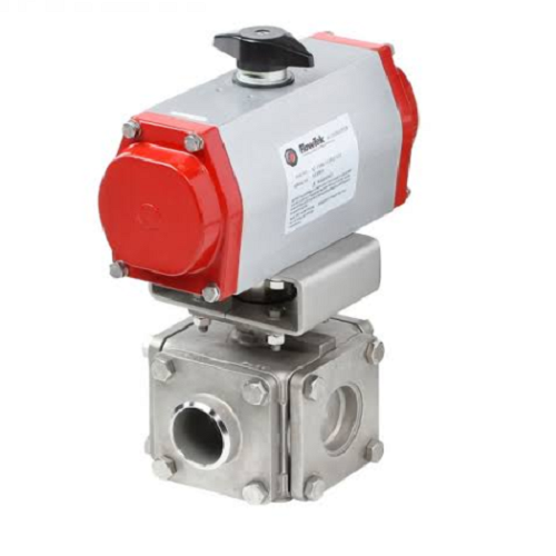 PTFE Lined Ball Valve with Rotary Actuator, Packaging Type: Standard, Size: Standard