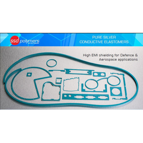 SSD Polymers Pure Silver Conductive Elastomer Gasket