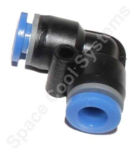 6 mm Plastic Push Fit Elbow Connector, For Misting