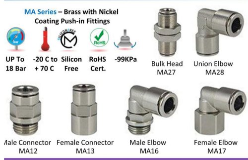Brass And Stainless Steel Push-in Fittings