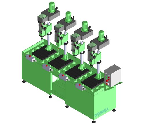 Carbon Steel QMGP12 Pneumatic Quill Type Gang Drilling Machine