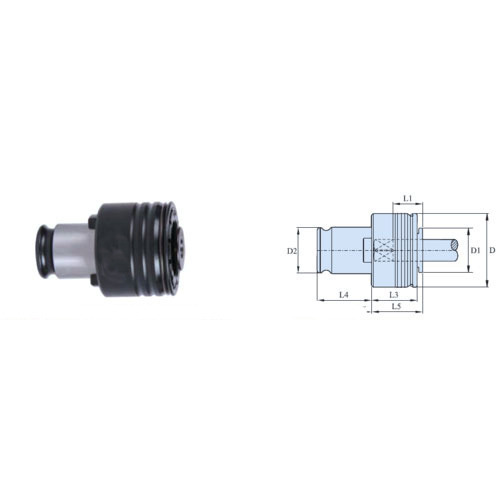 KTA Black Quick Change Tap Adapter, For Industrial Automation