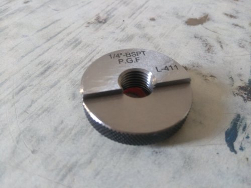 Precision OHNS Steel R Taper Thread Ring Gauge (formerly Bspt)