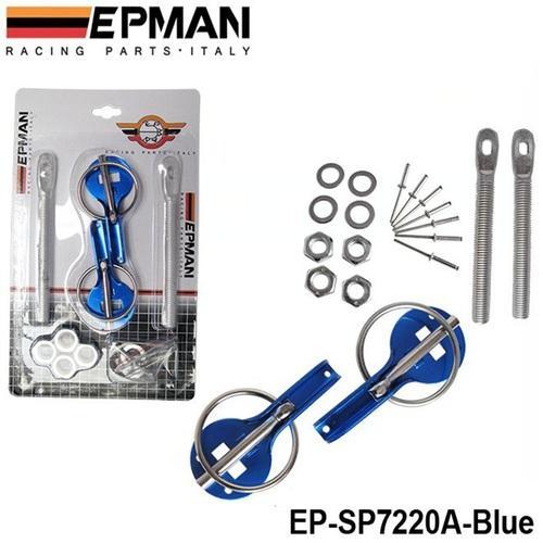 Blue Racing Hood Locking Pin Set