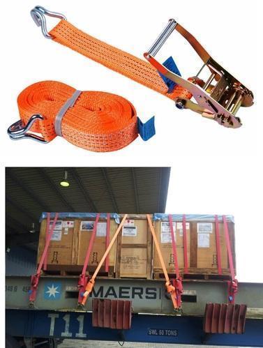 Red Polyester Ratchet Lashing, For Loading, 1-15 Meters