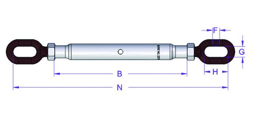 Gunnebo Hot Dip Galvanized Rigging Screw, Packaging Type: Box