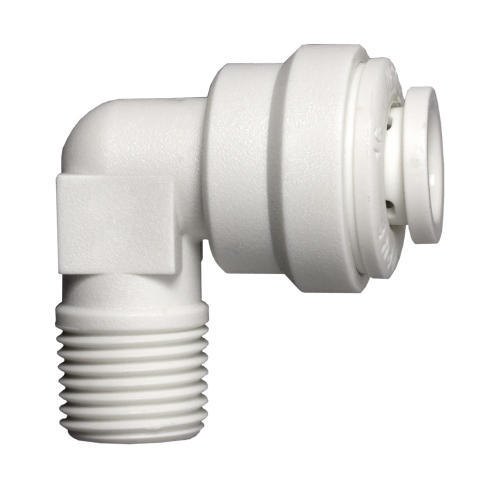 White Plastic RO Elbow Connector