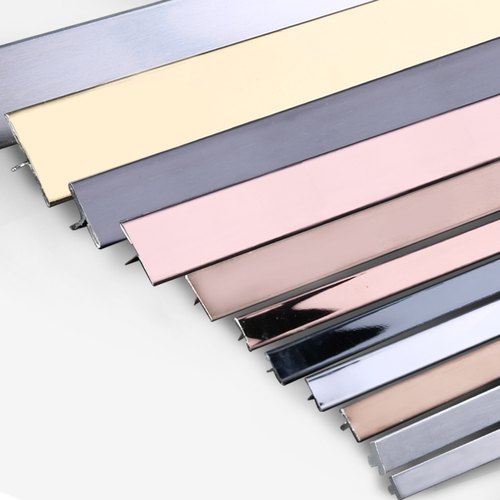 Rose Gold Stainless Steel T Patti V-Groove Cut, Thicknesses: 0.6mm To 0.8mm, Material Grade: 304 & 316