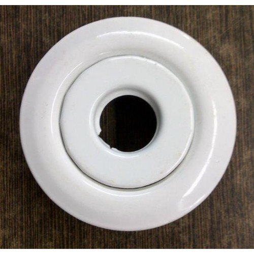 Rosette Plate, Milky White Finish