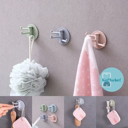 Plastic Adhesive Rotating Wall Hook, Number Of Hooks: 1