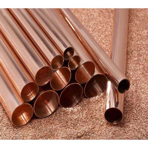 Polished 8-16 Ft Copper Round Pipes, Size: 0-1 inch