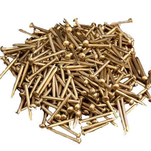 Round Head Brass Nails, For Industrial