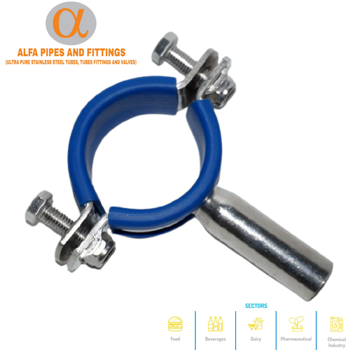 1/2 to 12 Rubber Clamp For Ss Pipe, Heavy Duty