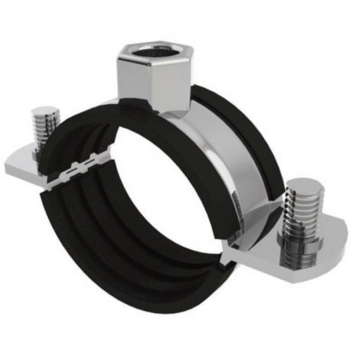 Black SS Rubber Pipe Clamps, O type