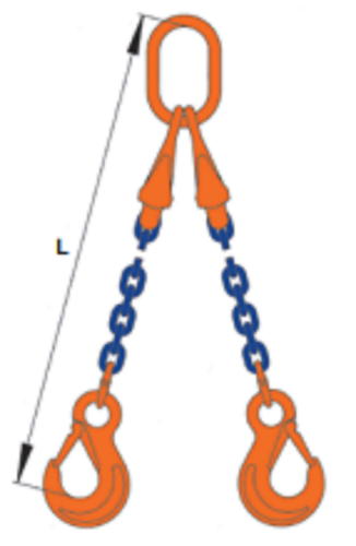 Grade 100, 120 Material Handling Equipment Rude Chain Sling, Capacity: 85000 kg