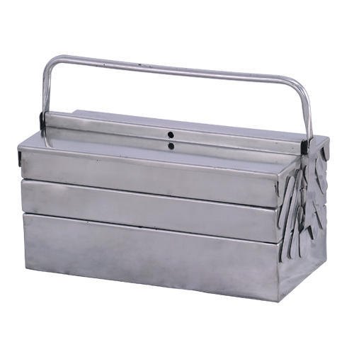 Foldable Stainless Steel Handheld Tool Box, Box Capacity: 6-10 Kg