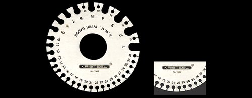 S.W.G. Round Wire Gauge, 1 to 36 mm