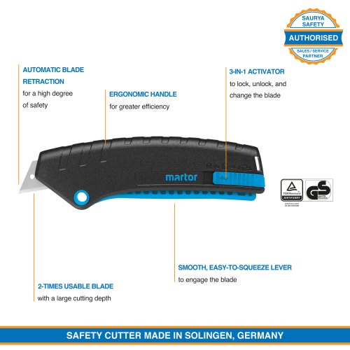 Safety Knife for Packaging & Warehouse Application - Martor Secunorm Mizar by Saurya