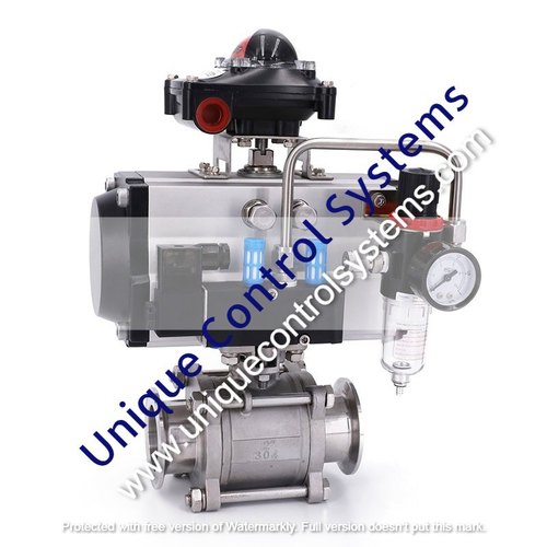 Stainless Steel High Pressure Pneumatic Sanitary Valves, For Industrial