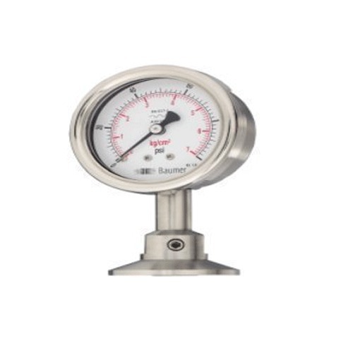 2.5 inch / 63 mm Sanitary Pressure Gauge, 0 to 2.5 bar(0 to 60 psi)