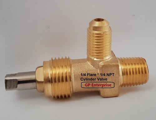 Gas 1/4 Flare-1/4 NPT Refrigerant Cylinder Valve/Receiver Valve, For Refrigeration Industry