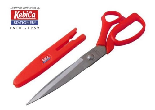 220 Grams Plastic Scissors (Diamond Ciseaux) (Art. No. - 306 With Safety Cover), Size: 9.75 Inches